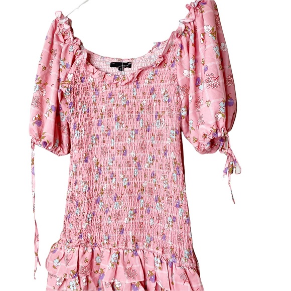 Linjia Shop Drop Waist Dress Poofy Sleeves Women’s Small - Picture 1 of 4